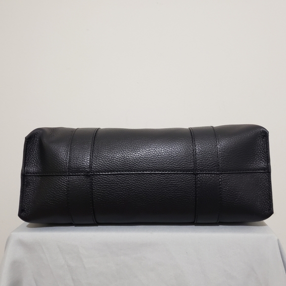 NWT! MAISON HERITAGE ELIS BLACK LEATHER TOTE BAG - Picture 11 of 13